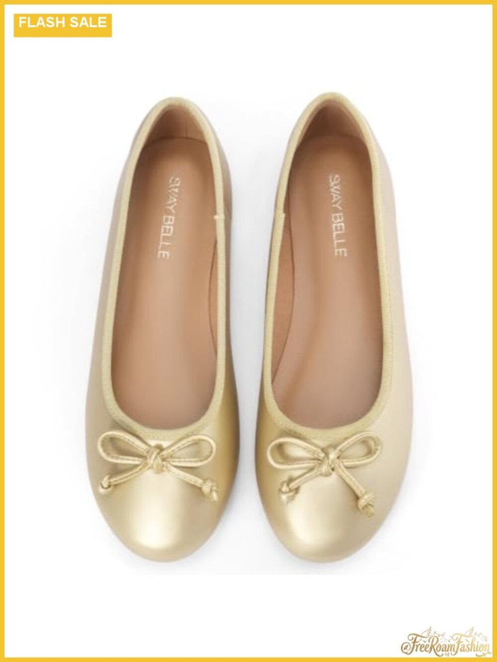 Women's Ballet Flats Bow PU Leather Slip On Dress Shoes